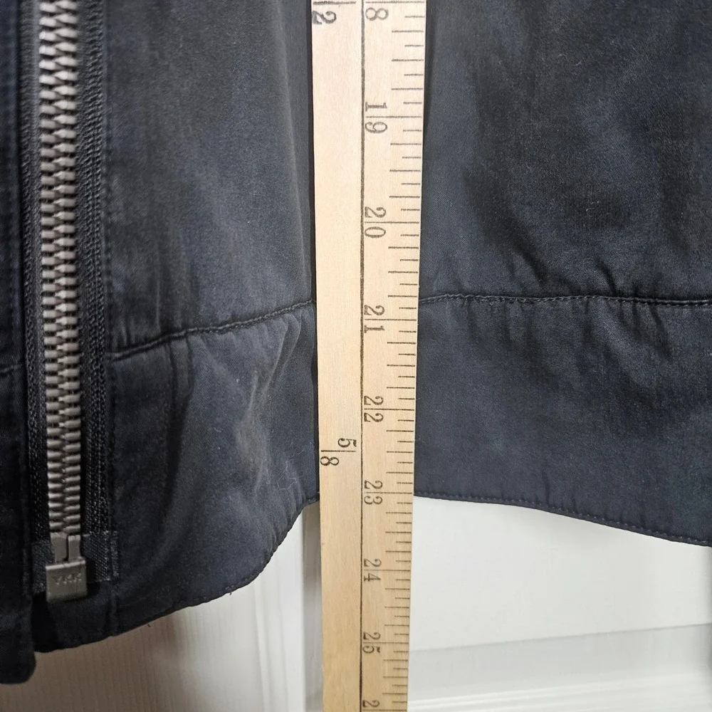 Lululemon Soft Summer Jacket Black Tencel Lyocell Moto Full Zip Size 8 Vented